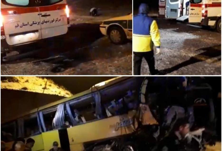شهرکریمه – واژگونی اتوبوس ۳ کشته و ۱۳ مجروح برجای گذاشت+اسامی مجروحان