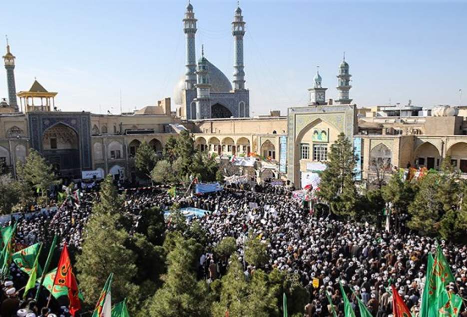 شهرکریمه – برگزاری مراسم یوم الله ۱۵ خرداد در مدرسه فیضیه