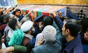 پیکر شهید «احسان کربلایی پور» در گلزار شهدای قم خاکسپاری شد