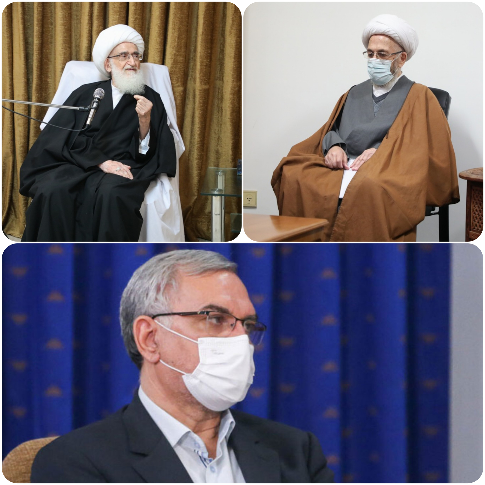 دیدار وزیر بهداشت با آیات عظام سبحانی و نوری همدانی