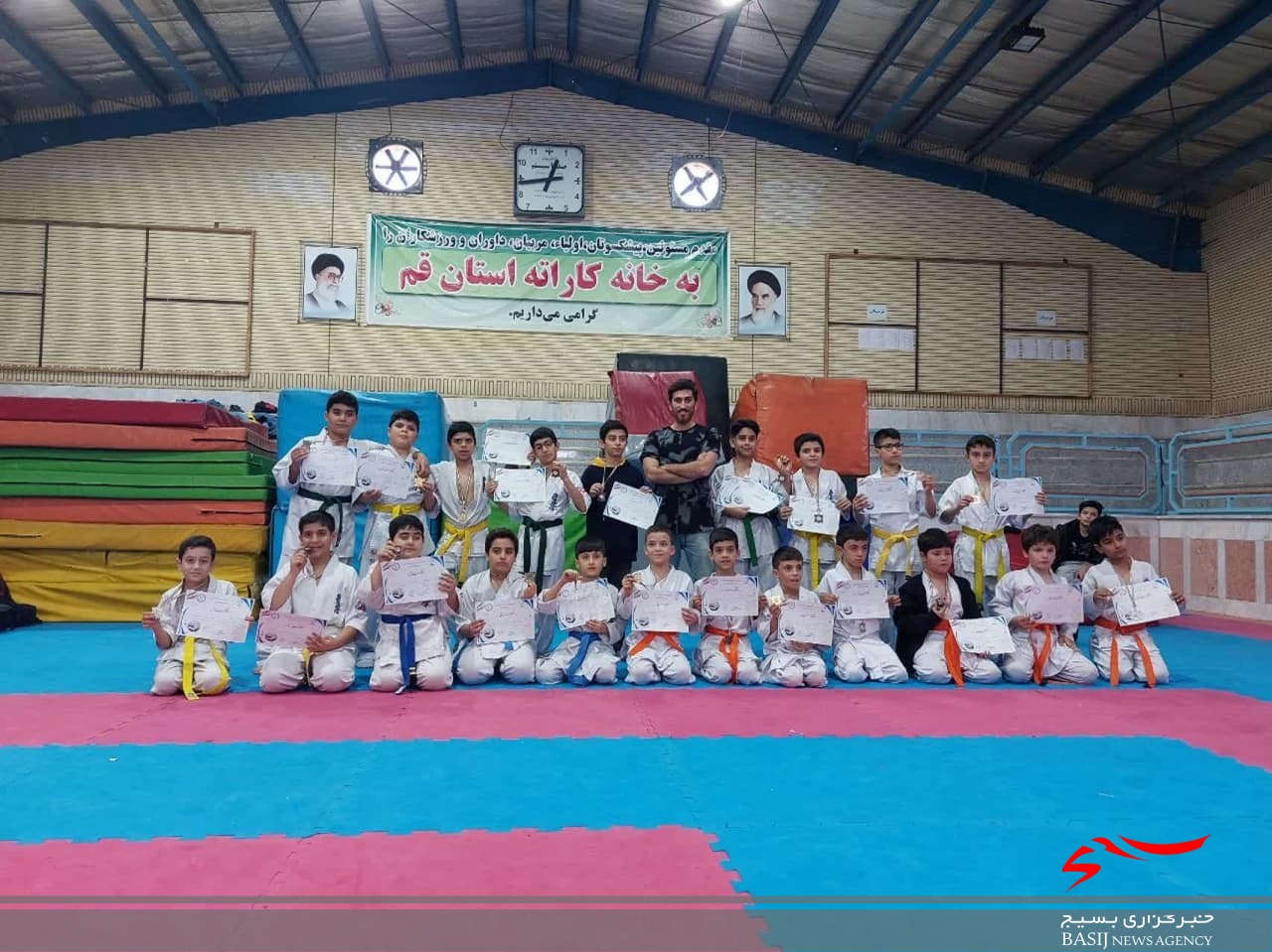 بسیجیان پایگاه شهید سید مصطفی خمینی در مسابقات استانی کاراته درخشیدند
