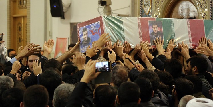 وداع با شهید مدافع امنیت در حرم حضرت معصومه(س) + تصاویر